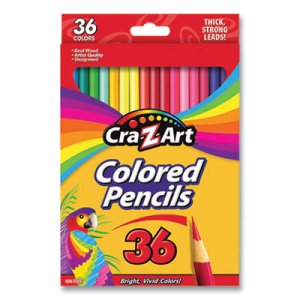 Cra-Z-Art Colored Pencils, 36 Assorted Lead/Barrel Colors, 36/Box CZA1543899 10438WM-36