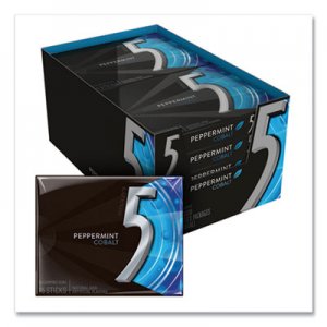 Wrigley's 5 Gum, Peppermint Cobalt, 15 Sticks/Pack, 10 Packs/Box WRI2051020 WMW51220