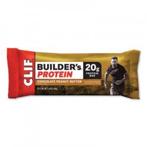 CLIF Bar Builders Protein Bar, Chocolate Peanut Butter, 2.4 oz Bar, 12 Bars/Box CBC2837277 CCC160041