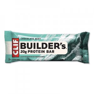 CLIF Bar Builders Protein Bar, Chocolate Mint, 2.4 oz Bar, 12 Bars/Box CBC2051018 CCC160044