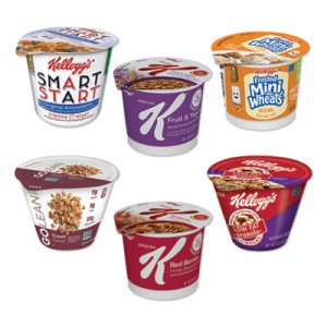 Kellogg's Breakfast Cereal - Single Serve, Classic Wellness Assortment, 2.2 oz Cup, 60/Carton KEB2757055 5X0404