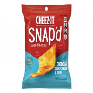Sunshine Cheez-it Snap'd Crackers, Cheddar Sour Cream and Onion, 2.2 oz Pouch, 6/Pack KEB24396358 KEE11460