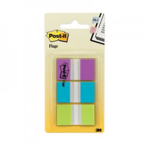 Post-it Flags 0.94" Wide Flags with Dispenser, Bright Blue, Bright Green, Purple, 60 Flags MMM70071493244 680-PBG