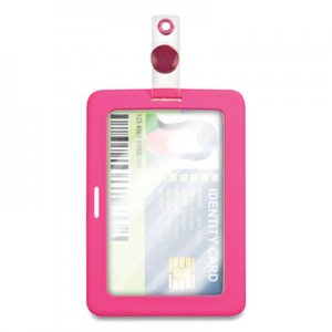COSCO MyID Badge Holder, Vertical/Horizontal, 3 5/8 x 2 1/4, Pink, 1/ea COS075016 075016