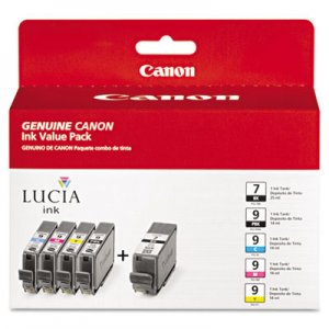 Canon (PGI-7/PGI-9) Ink, Black/Cyan/Magenta/Photo Black/Yellow, 5/Pack CNM1034B010