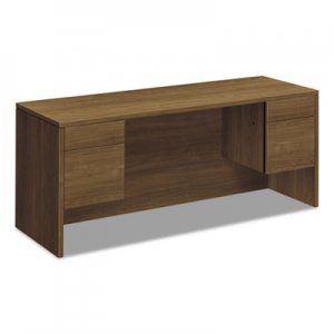 HON 10500 Series Kneespace Credenza With 3/4-Height Pedestals, 72w x 24d, Pinnacle HON10543PINC