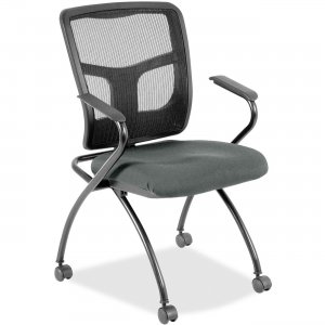 Lorell Mesh Back Fabric Seat Nesting Chairs 8437432