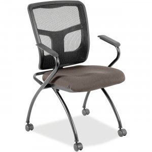 Lorell Mesh Back Fabric Seat Nesting Chairs 8437465