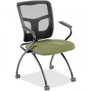 Lorell Mesh Back Fabric Seat Nesting Chairs 8437448