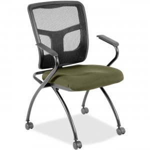 Lorell Mesh Back Fabric Seat Nesting Chairs 8437434