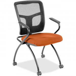 Lorell Mesh Back Fabric Seat Nesting Chairs 8437494