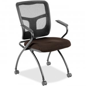 Lorell Mesh Back Fabric Seat Nesting Chairs 8437441