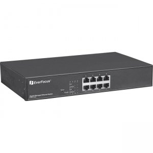 EverFocus Gigabit Managed Ethernet Switch 8 PoE+ Ports ESM308T000D