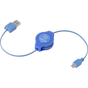 ReTrak Retractable Blue Micro USB Cable ETCABLEMICBU