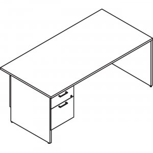 Lacasse Left Single Pedestal Desk - 2-Drawer 31NFF3072SE