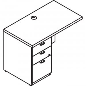 Lacasse Left Executive Return Low Profile - 3-Drawer 72KUF2442RE