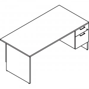 Lacasse Right Single Pedestal Desk - 2-Drawer 31NES3072FE