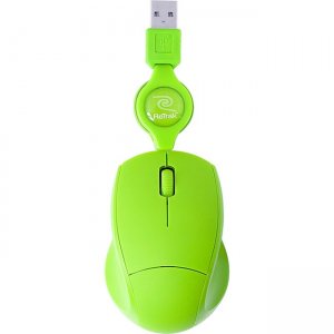 ReTrak Retractable Green Optical Mouse ETMOUSEGN