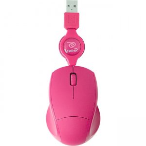 ReTrak Retractable Pink Optical Mouse ETMOUSEPK