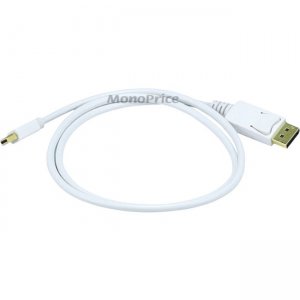 Monoprice 3ft 32AWG Mini DisplayPort to DisplayPort Cable - White 6006