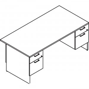 Lacasse Double Pedestal Desk - 4-Drawer 31NFF3072FH