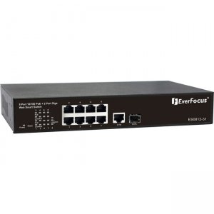 EverFocus 8 Channel PoE Switch EPOE08