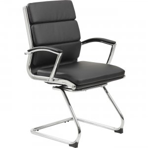 Boss Contemporary Executive Guest Chair In Caressoft Plus B9479BK BOPB9479BK