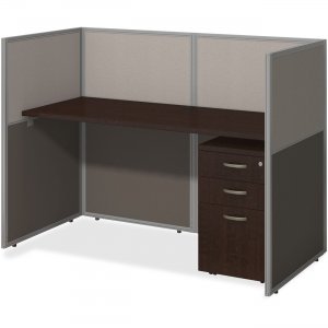 bbf Easy Office 60W Straight Desk Closed Office with 3 Drawer Mobile Pedestal EOD260SMR-03K