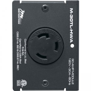 Middle Atlantic Products MPR Module, 30 A, Twistlock, L5-30R, Hardwired M-30TL-HWA