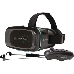 ReTrak Utopia 360° VR Headset + Bluetooth Controller/Earbuds and Micro USB Charge Cable ETVRCB