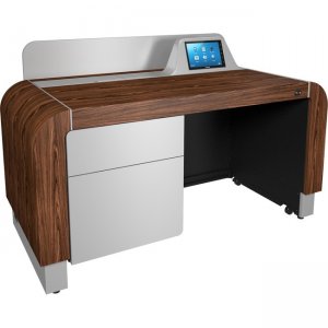 Middle Atlantic Products Pre-Configured L7 Series Lectern in Montana Walnut with Silver Accents L7-F61A-WD-SLHB9