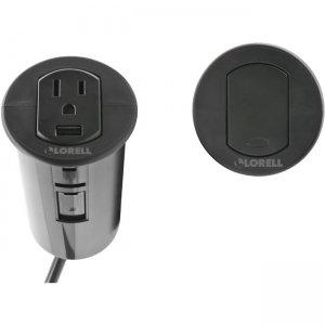 Lorell Grommet Mount 3-prong Power Socket 33999