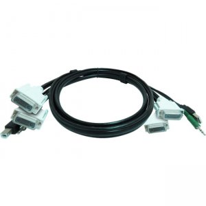 iPGARD 6 ft KVM USB Dual Link Dual DVI Cable With Audio CC2DVMMKVM06
