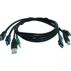 iPGARD 10 ft KVM USB Dual HDMI Cable with Audio CC2HDMMKVM10