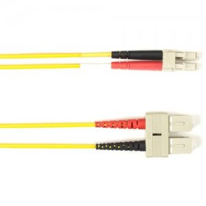 Black Box Colored Fiber OM1 62.5-Micron Multimode Fiber Optic Patch Cable - Duplex, LSZH FOLZH62-002M-SCLC-YL