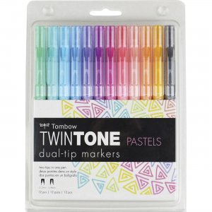 Tombow TwinTone Pastels Dual-tip Marker Set 61501 TOM61501