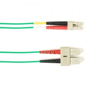 Black Box Fiber Optic Duplex Patch Network Cable FOCMP10-002M-SCLC-GN