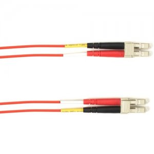 Black Box Fiber Optic Duplex Patch Network Cable FOLZHM4-015M-LCLC-RD