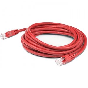 AddOn 15ft RJ-45 (Male) to RJ-45 (Male) Straight Red Cat6A UTP PVC Copper Patch Cable ADD-15FCAT6A-RD