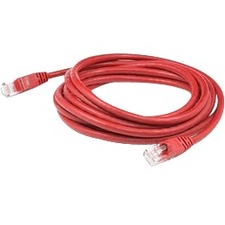 AddOn 27ft RJ-45 (Male) to RJ-45 (Male) red Cat6 Straight UTP PVC Copper Patch Cable ADD-27FCAT6-RD