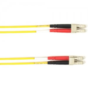Black Box Colored Fiber OM4 50-Micron Multimode Fiber Optic Patch Cable - Duplex, LSZH FOLZHM4-007M-LCLC-YL