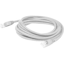 AddOn 3ft RJ-45 (Male) to RJ-45 (Male) Straight White Cat5e UTP PVC Copper Patch Cable ADD-3FCAT5E-WE