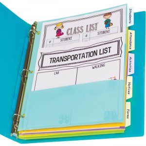 C-Line Bright Multi-pocket 5-tab Index Dividers 07650 CLI07650 CLI-07650