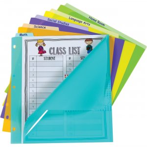 C-Line Bright Pocket Vertical Tab Index Dividers 07150 CLI07150 CLI-07150