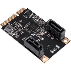IO Crest 2 Port SATA III Full Height MiniPCIE Controller Card (Jmicro Chipset) SI-MPE40150