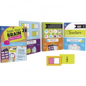 Carson Dellosa Education Train Your Brain Fractions Classroom Kit 149015 CDP149015