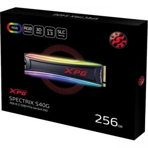 XPG SPECTRIX S40G RGB PCIe Gen3x4 M.2 2280 Solid State Drive AS40G-256GT-C