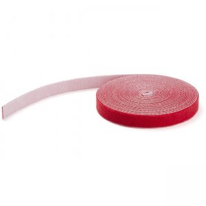 StarTech.com 100ft. Hook and Loop Roll - Red HKLP100RD