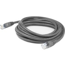 AddOn 14ft RJ-45 (Male) to RJ-45 (Male) Straight Gray Cat6 UTP PVC Copper Patch Cable ADD-14FCAT6-GY
