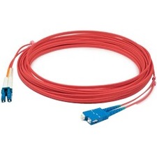 AddOn 4m LC (Male) to SC (Male) Red OM4 Duplex Fiber OFNR (Riser-Rated) Patch Cable ADD-SC-LC-4M5OM4